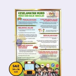 PAPAN KESELAMATAN MURID PERGI DAN BALIK SEKOLAH – 24′ x 36′ ( 1 Keping )