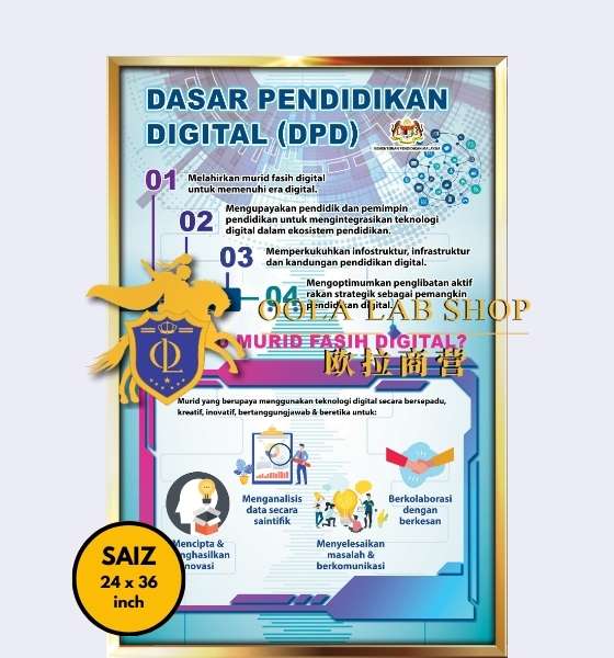 PAPAN DASAR PENDIDIKAN DIGITAL – 24′ x 36′ ( 1 Keping )