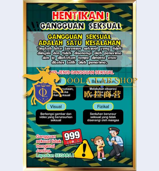 PAPAN HENTIKAN GANGGUAN SEKSUAL - 12' x 18' ( 6 KEPING ) - Image 3