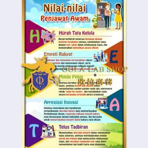 PAPAN NILAI-NILAI PENJAWAT AWAM – 24′ x 36′ ( 1 Keping )