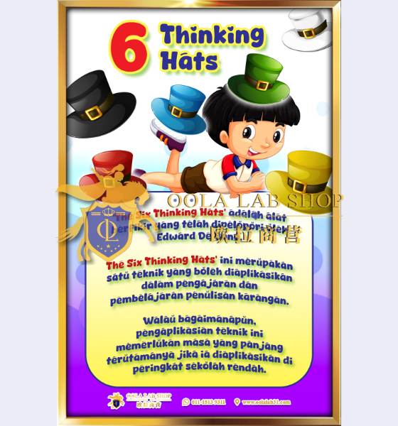 PAPAN 6 THINKING HATS – 12′ x 18′ ( 7 Keping )