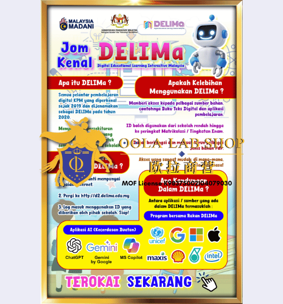 PAPAN JOM KENALI DELIMA – 24′ x 36′ ( 1 Keping )